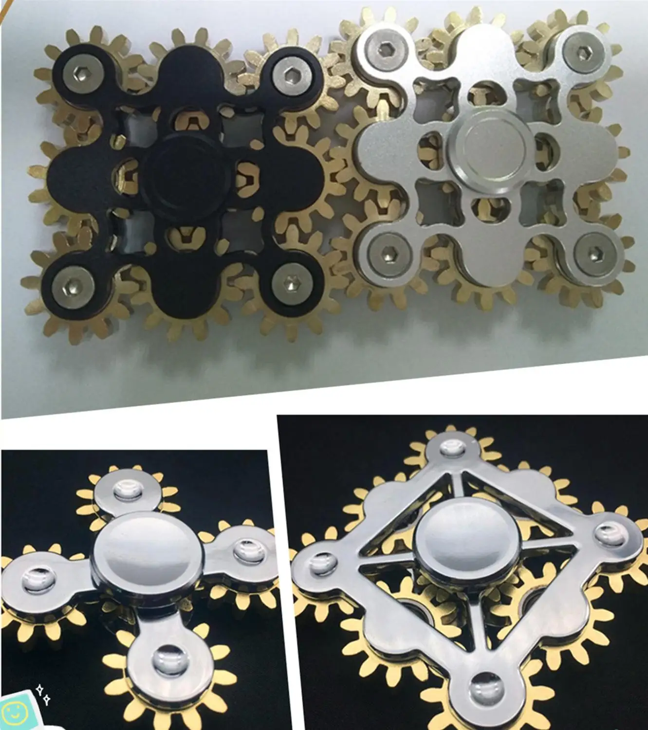 

Toothed Gearing Anti Stress Fidget Spinner Metal Nine teeth linkage EDC Toys Hand Spinner For Autism and ADHD Educational Kids
