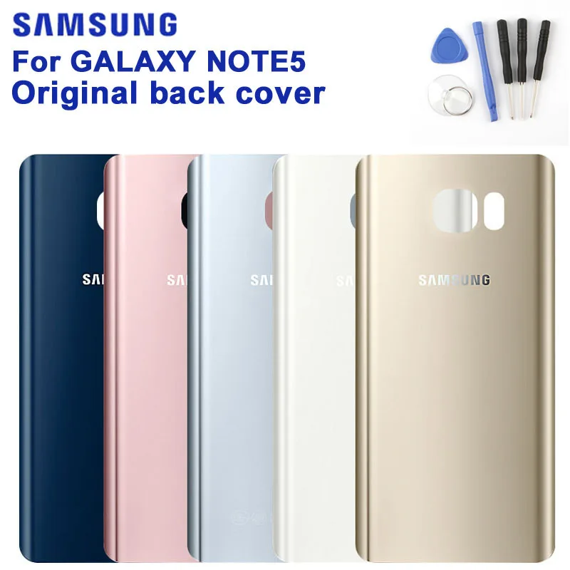 SAMSUNG Original Back Battery Cover Phone Shell For Samsung Galaxy Note 5 SM-N9208 N9208 N9200 N920t N920c Note5 Glass Backshell SAMSUNG Original Back Battery Cover Phone Shell For Samsung Galaxy Note 5 SM-N9208 N9208 N9200 N920t N920c Note5 Glass Backshell