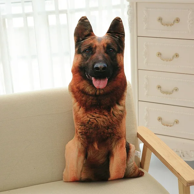3D Big Dog Shape Decorative Cushion Throw Pillow With Inner Home Decor Sofa Toys Sleeping Pillow Plush Toy