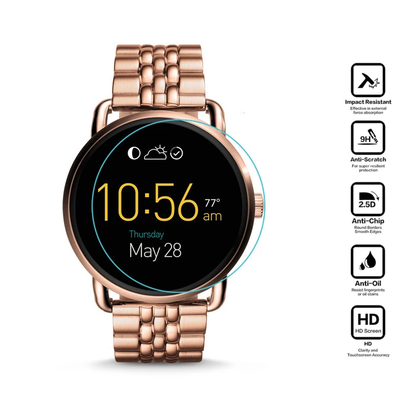 Закаленное стекло для Fossil Q Wander Explorist Venture Gen 3 Marshal Founder 2 Защита экрана смарт часов