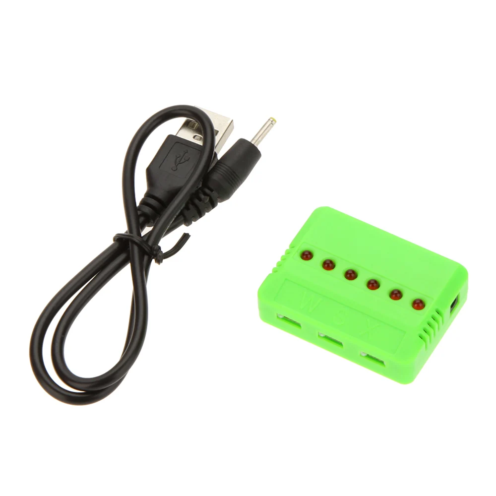 

6 in 1 Green MX2.0-2P 3.7v Intelligence Lipo battery USB Charger For RC Toys airplane helicopter Plug Syma JJRC Wltoys etc