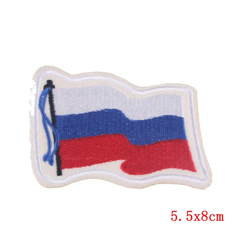 US UK Russian Flag Patch Logo Iron On Cheap Embroidered Country Flag