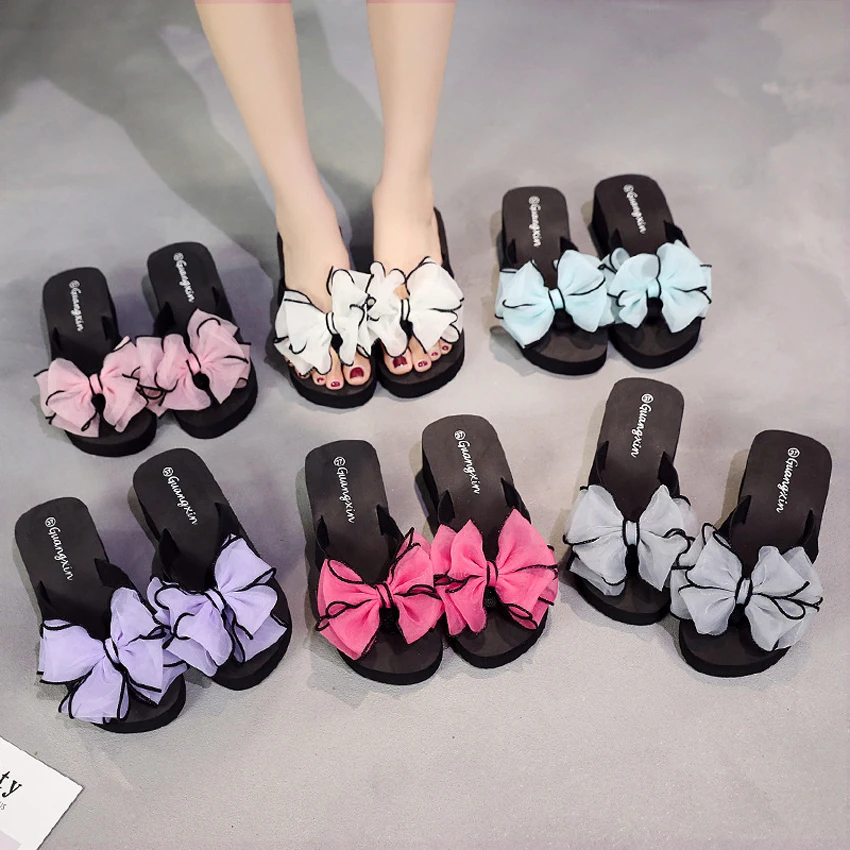 

Butterfly Women Sandals Platform Wedges Sandals Slippers Spring/Summer Flip Flops Female Shoes Casual Lady Shoes Woman Footwear