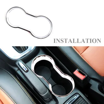 

JEAZEA ABS Chrome Frame Decal Trim Central Console Water Cup Holder For Buick Encore 2013 2014 2015 2016 2017