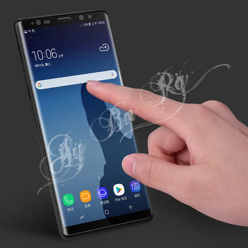 2 шт 3D закаленное стекло полное покрытие экрана протектор для samsung Galaxy Note 9 8 S8 S9 Plus цвет черный Золотой Серебряный Синий