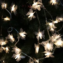 Люстры 10 м 100 светодиоды Творческий Бабочка лампа мигают лампы Праздничные украшения
