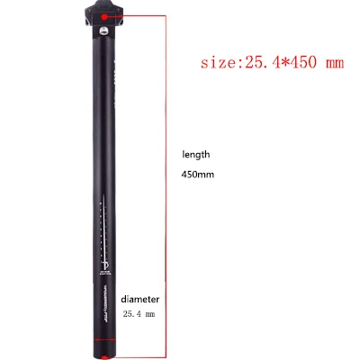 Велосипедный Подседельный штырь 27,2 алюминиевый сплав MTB дорожный велосипедный Подседельный штырь труба Сверхлегкий матовый Подседельный штырь для велосипеда велосипедные детали - Цвет: 25.4-450mm