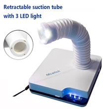 22%, мощный пылесборник для ногтей всасывающий пылеочиститель выдвижной локоть дизайн вентилятор для ногтей пылесос с светодиодный подсветкой