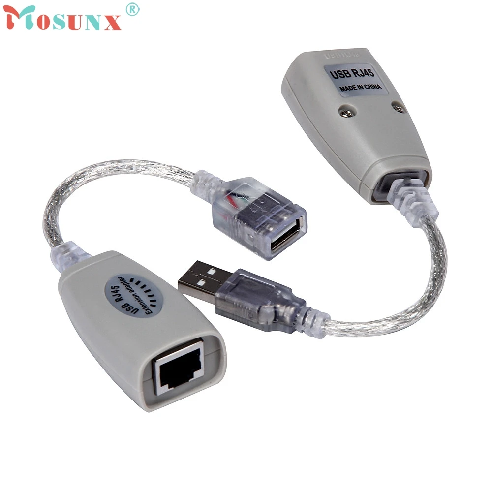 

USB Extension Extender Adapter Up To 150ft Using CAT5 RJ45 LAN Cable_KXL0227