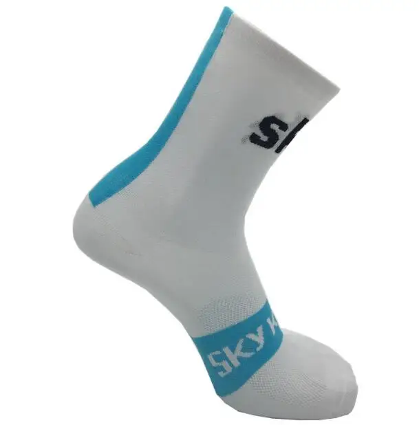 Велосипедные звезды носки для велосипедистов унисекс мужские велосипедные гоночные тренировочные дышащие женские спортивные альпинистские носки - Цвет: Белый