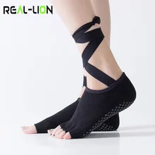 1 пара, женские носки для йоги, бандажные носки для пилатеса, балета, Противоскользящие силиконовые для фитнеса, спортивные носки, хлопковые массажные, свободный размер