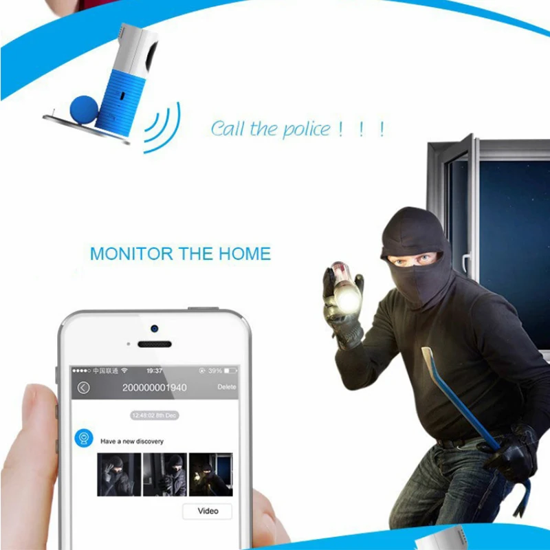  Wifi baby Monitor IR Night vision Babysitter Infant Intercom PIR Motion Detection Wifi Security 720