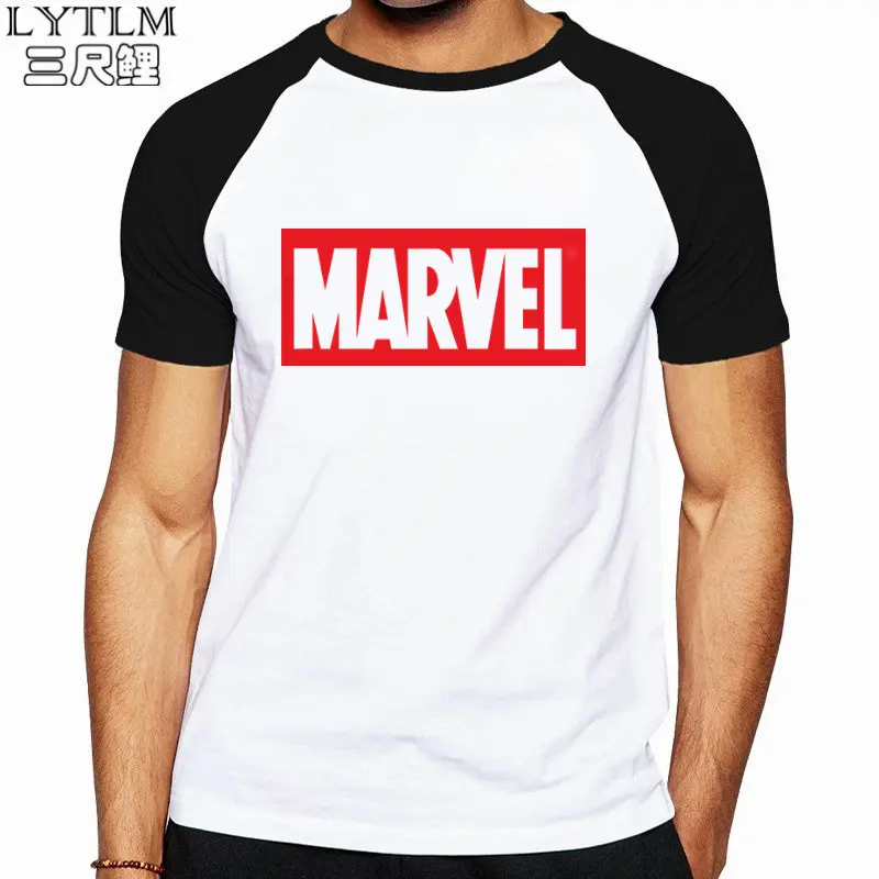 

LYTLM 2019 New Fashion Top Brands Man Clothing High Quality Cotton Clothes Marvel T-Shirt Men Streetwear White Shirt Men Hiphop