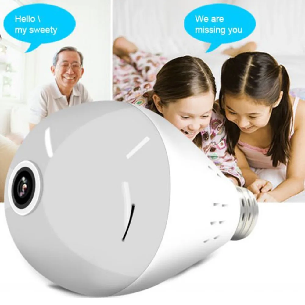 

LED Light Wireless Panoramic Home Security WiFi CCTV Bulb Lamp IP Camera 360 Degree Night Vision camera