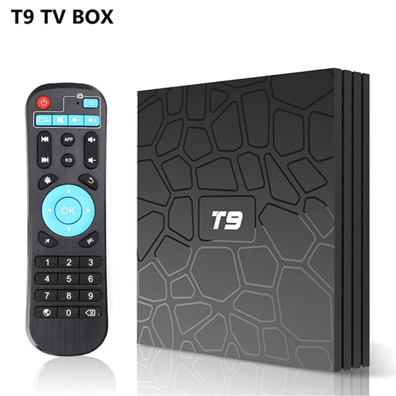 

T9 Smart Android 8.1 4GB RAM 32GB ROM TV Box Bluetooth 4.0 RK3328 Quad Core 4K Google 2.4G/5G Wifi Set Top Box Media Player