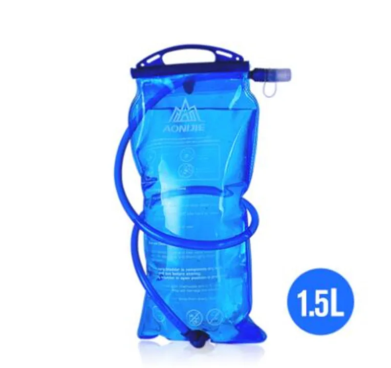 AONIJIE 1L/1.5L/2L/3L PEVA Сумка для воды на открытом воздухе Велоспорт Бег складной спортивный гидратационный пузырь для кемпинга Пешие прогулки альпинизм - Цвет: 1.5L