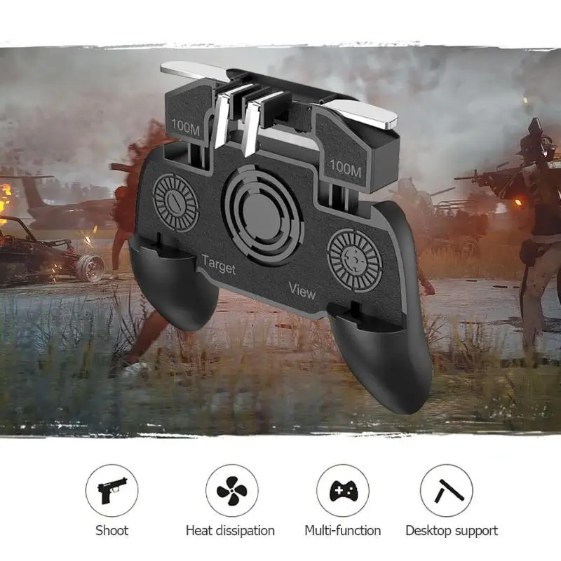 K20 Mobile Gamepad Joystick L1 R1 Trigger Controller with Cooler Fan Fire Buttons Smart Cell Phone