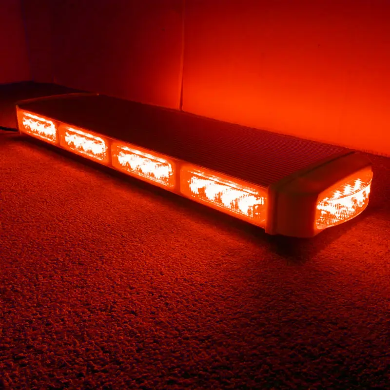 

22"40 LED Mini Llightbar Emergency Warning Lights Recovery LightBar 4 Groups Gf Strong Magnet Beacon Strobe Red Light Bar