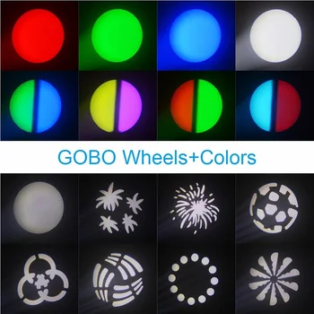 

Stage Light LED Moving Head Stage Beam Light Professional 7 Gobo 10W DMX512 9/11CH Stage Lighting for dj Disco Party Lights Spot