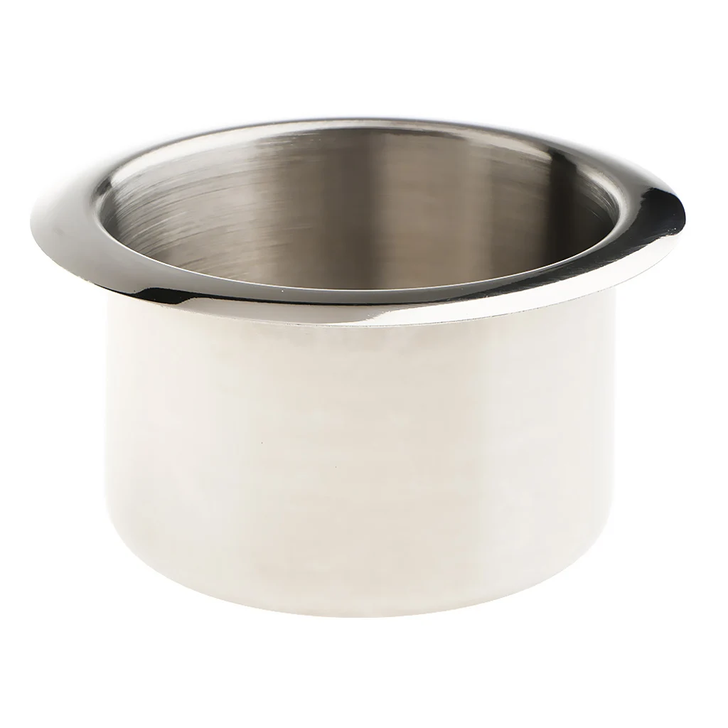 1 Pc 84mm Stainless Steel Polished Poker Table Cup Holder Car Ashtray For Marine Boat Car Truck Camper RV 84x55mm