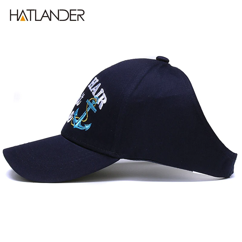 HATLANDER, конский хвост, Хлопковые бейсболки для женщин, спортивные шапки для девочек, кепка с козырьком от солнца, теннисная Кепка, регулируемая, пустой верх, грязная булочка, шапка - Цвет: Navy