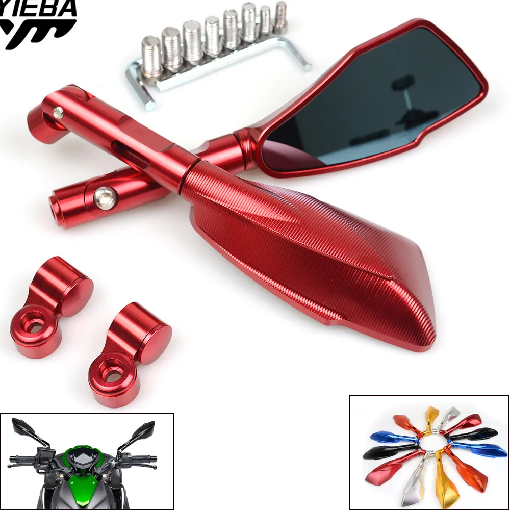1pair Motorcycle Rearview Mirrors Rear View Side Mirror for yamaha XT250 XT225 Super Tenere ES XT600 Super Tenere honda cbr250r