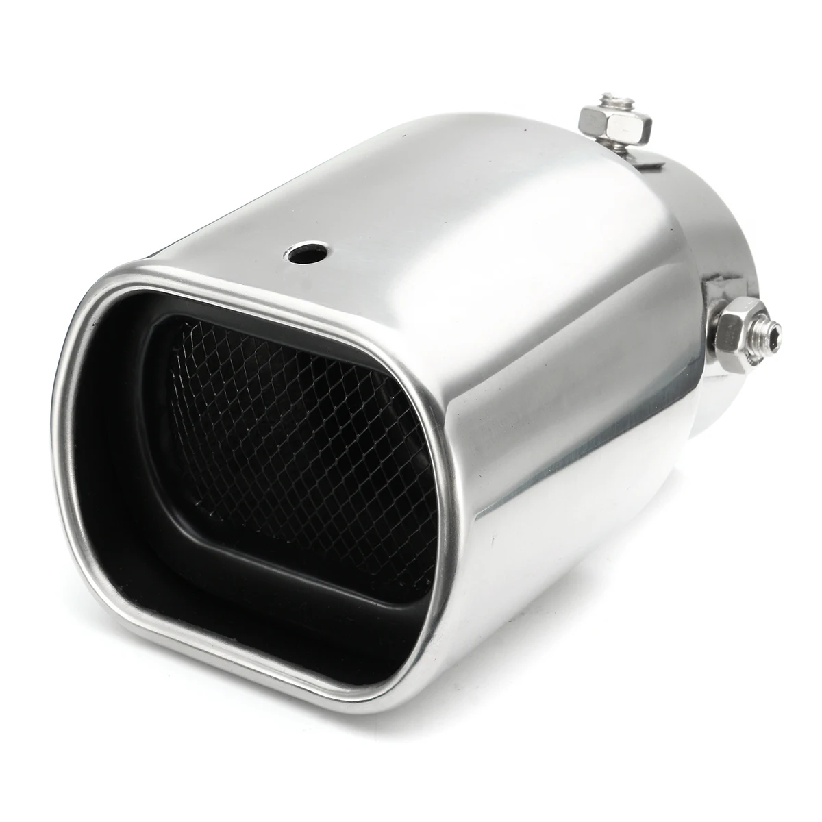 

Universal Car 32-58mm Curved Exhaust Tailpipe Tail Exhaust Pipe Rear Muffler End Trim Stainless Steel Fit for Nissan for Honda