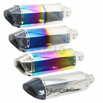 

51MM lnlet 47CM Universal Motorcycle Exhaust Muffler For Ak pipe royal enfield motocross trk 502 vespa acerbis z900