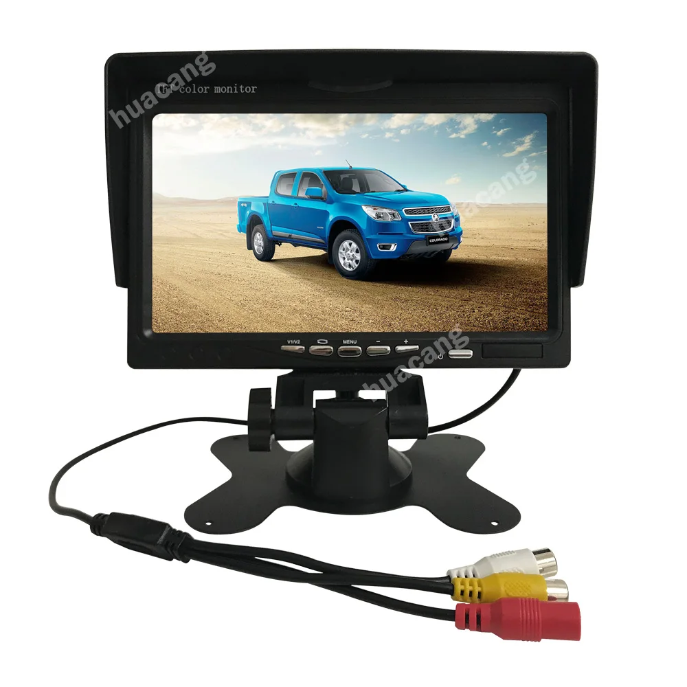 7 "TFT LCD цветной автомобильный монитор заднего вида для DVD VCD LED IR камера ночного