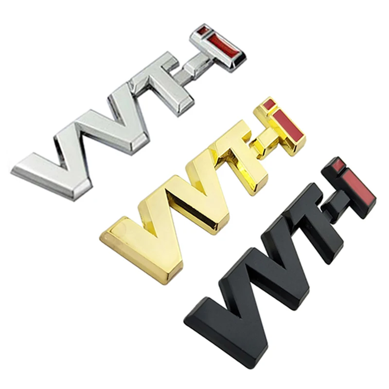 Логотип VVTi из металлического сплава хромированная серебряная полоса боковая