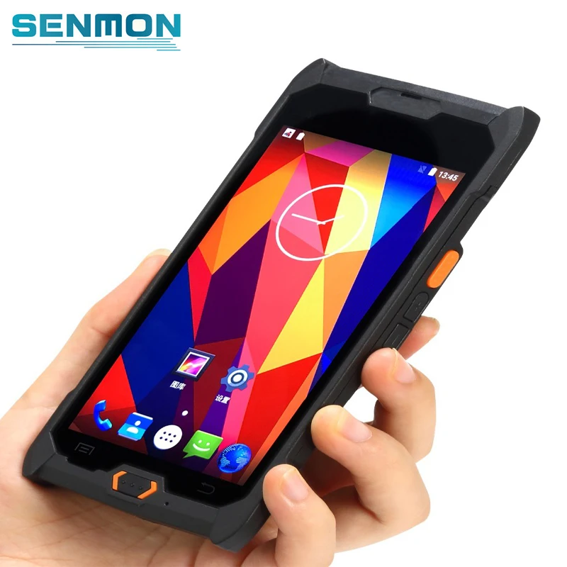 شاشة كبيرة IP67 الصناعية الروبوت 1D 2D بار رمز ماسحة قارئ مع Wifi بلوتوث GPS 4G PDA البيانات جامع محطة