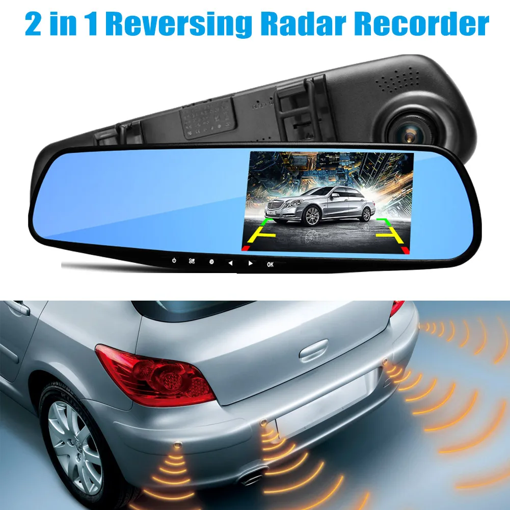 

2018 Rear View Mirror Radar Detector 2 In 1 DVR Full HD 1080P Recorder Camera Car Detector CSL88