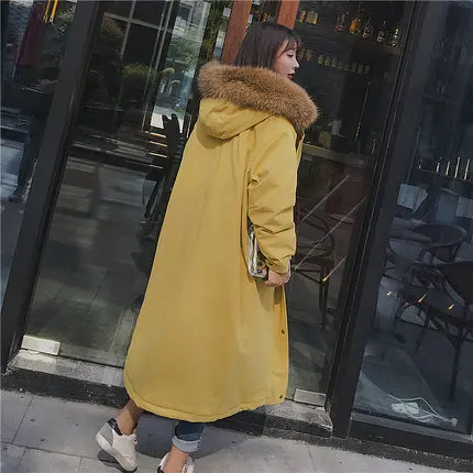 Fourrure Véritable H Real En Épaisseur Chaud Vestes hj04 Sa Longues Manches Grey Capuche Manteaux Col À Hj04 hj04 Manteau Parkas Fur Yellow Hiver Grey Parka Avec Fake Dames Mode rqPx4v7nr