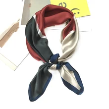 Шелковый женский шарф весна осень 70*70 модные шарфы маленькие квадраты платок высокое качество для женщин шаль