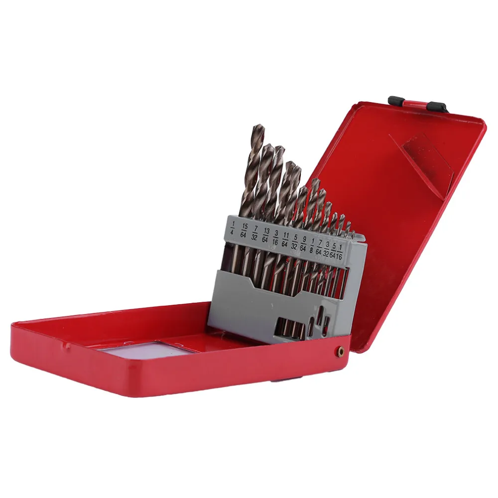 

13Pcs/set Practical Cobalt Drill Bit Set Multifunction Bits with 135c Split Points Cobalt Drill Bit Set Self Starting