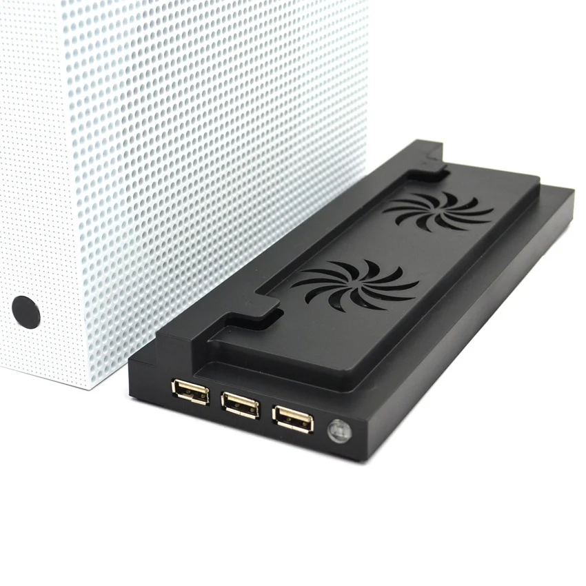 

3 in 1 Vertical Stand Base Holder Cooler 2 Cooling Fan Vertical Stand With 3 USB Charging Ports For Microsoft For Xbox One