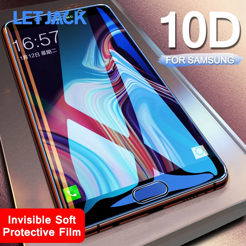 10D изогнутый край невидимая мягкая пленка для samsung Galaxy A5 2017 A6 A7 A8 Plus 2018 протектор