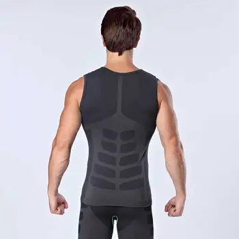 Quickly Dry Mens Running Shirts Compression Tight Gym Tank Top Fitness Sleeveless T-shirts Sport Basketball Running Vest MA16 6