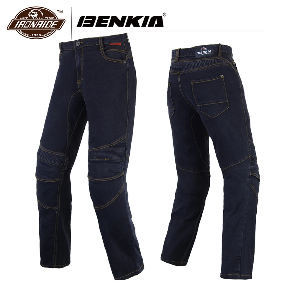 

BENKIA Men Motorcycle Racing Denim Pants Moto Jeans Motorbike Racing Pants Pantalon Moto Motocross Clothing