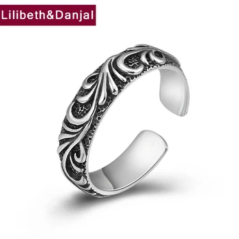 

Fashion Couple Adjustable Ring 100% Real 925 Sterling Silver jewelry for men women Creative pattern LOVE Opening Ring 2019 R107