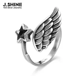 JShine индивидуальные 925 пробы серебряные кольца для женщин Star Wing Винтаж в стиле панк кольцо серебро 925 ювелирные изделия жен