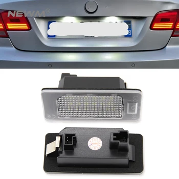 

2 PCS 24 LED 3528 SMD LED License Plate Lights Lamps Bulbs 6000K Cool White Fit for BMW E82 E90 E92 E93 M3 E39 E60 E70 X5 Car