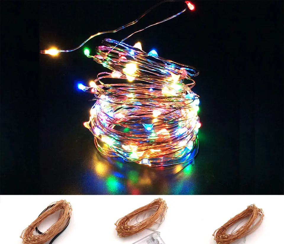 1M-10M LED String Light USB Battery Powered Cooper Wire Fairy Christmas Decor Lamp Outdoor Indoor Garden House Decoration Lights (1)