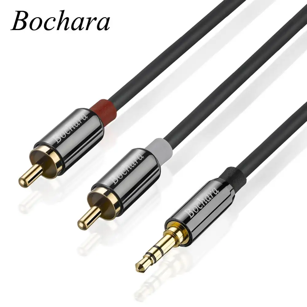 

Bochara 2RCA to 3.5mm Jack OFC Audio Cable Foil and Braided Shielded For Speakers Amplifier 30cm 50cm 1.8m 3m 5m 10m 15m 20m
