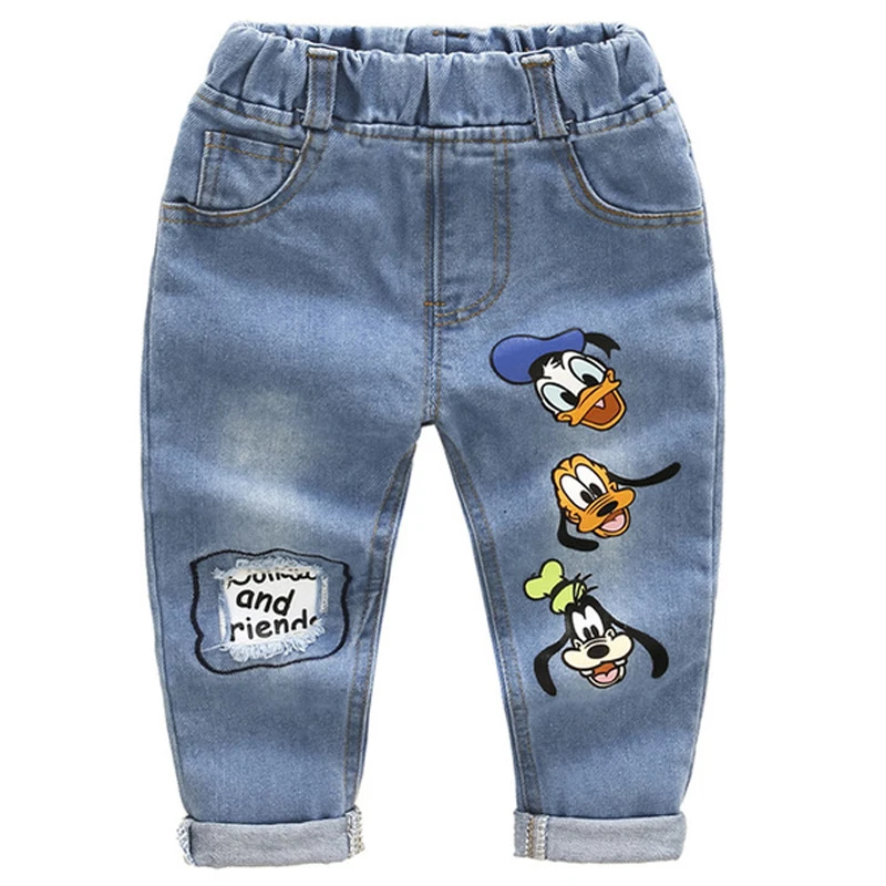 

Brand Kids Donald Duck Trousers Pant Boys Girls Jeans Fashion Children Hole Jeans Kids Fashion Denim Pants Baby Infant Clothing