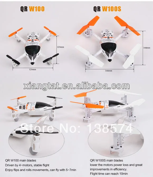

Walkera NEW QR W100S Upgraded WIFI RC FPV Drone Quadcopter BNF with HD Camera IOS/Andriod Control