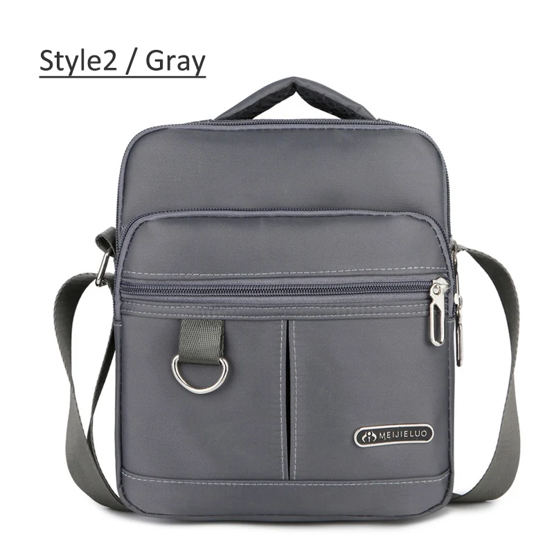 Мужская многофункциональная сумка через плечо, сумка-портфель, бизнес нейлоновая сумка через плечо, мужские сумки для ноутбука XA300ZC - Цвет: style 2 gray