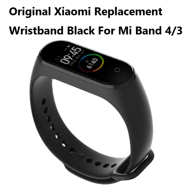 Presale новейший Xiaomi mi Band 4 Smart mi band 4 браслет сердечного ритма фитнес 135 мАч цветной экран Bluetooth 5,0 - Цвет: Replacement Black