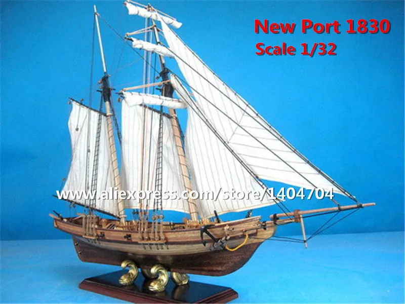 

1830 US Classic Baltiomore Schooner wooden model scale 1/32 New Port sail boat wooden Model kits