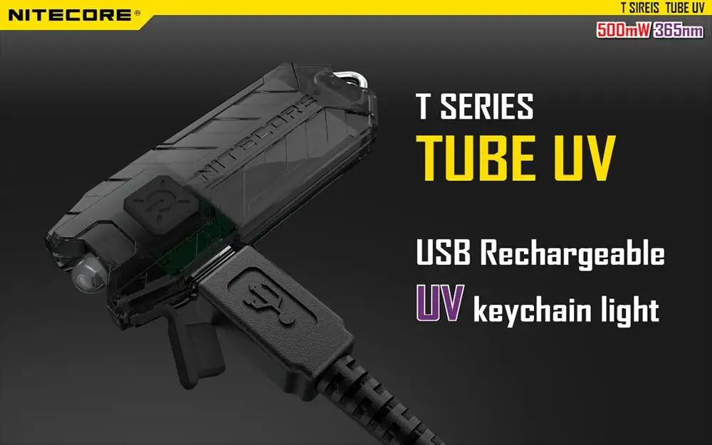 1 шт. Nitecore трубка BL/BUBE GL/трубка RL/УФ перезаряжаемая USB трубка брелок Светильник